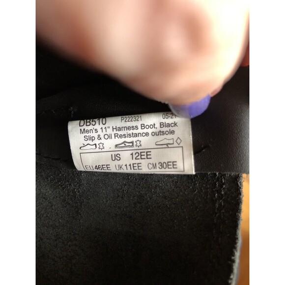 Durango Men's Harness Motorcycle Leather Black Pull On Boots NWT DB510 US 12EE - Picture 10 of 10